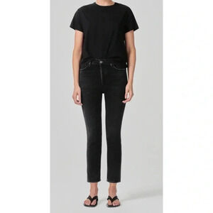 Agolde Nico High Rise Slim Button Fly Jeans in Hotline Size 28